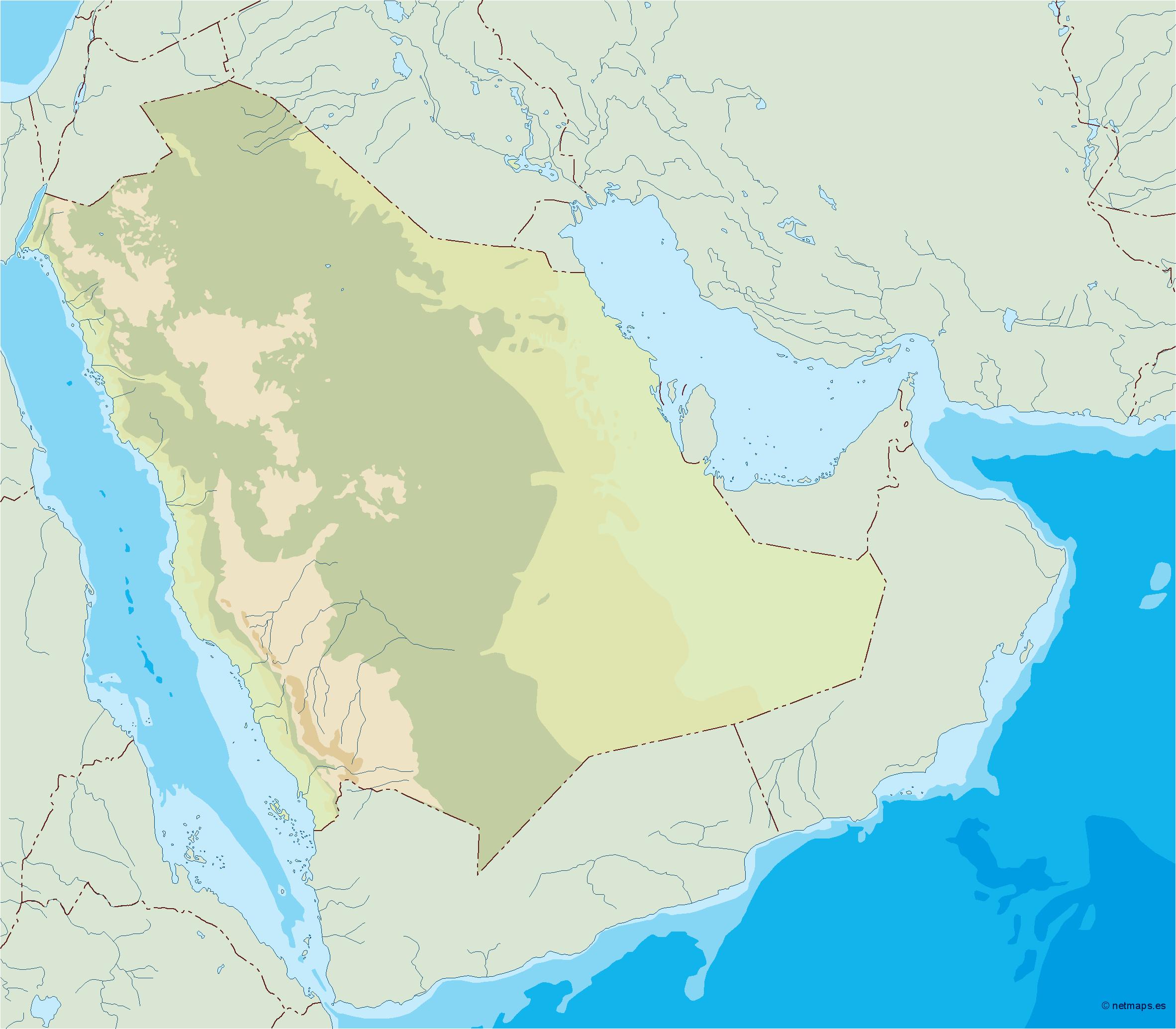 Saudi arabia illustrator eps map vector