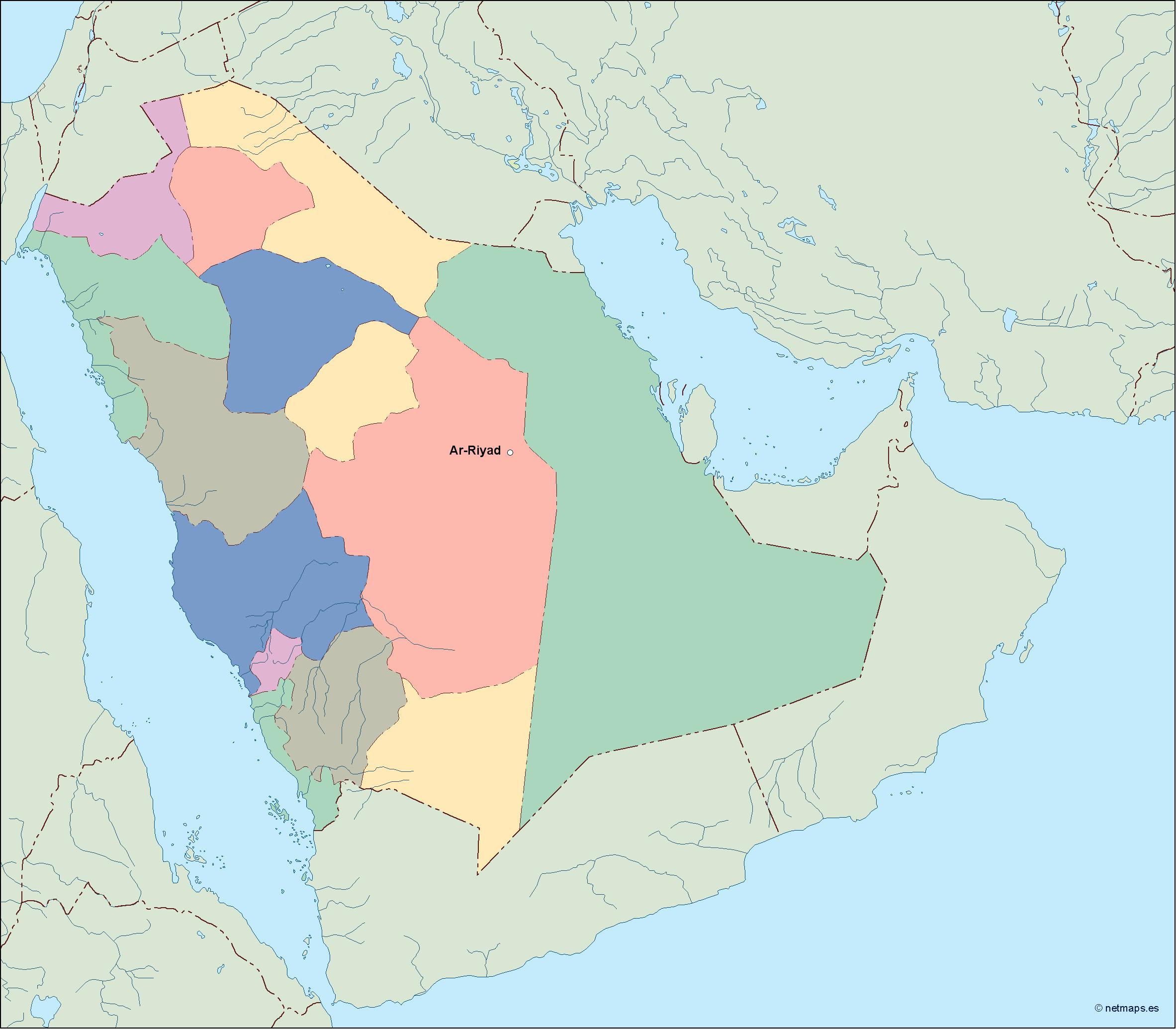 Saudi arabia eps map vector