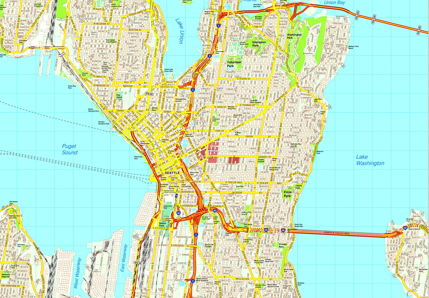 Seattle eps map vector