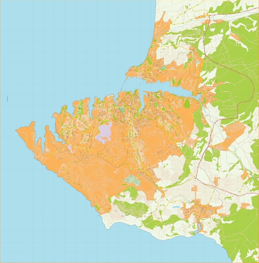 Sebastopol Illustrator eps map vector