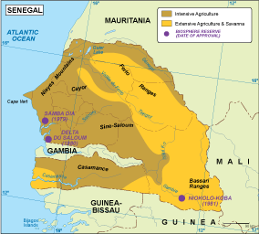 Senegal vegetation eps map vector