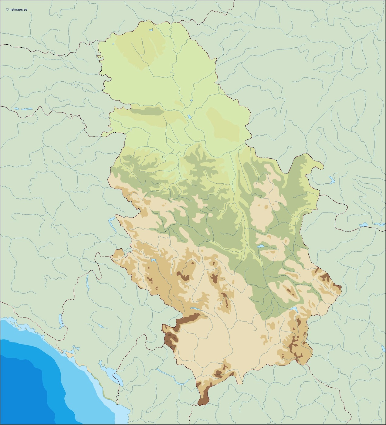 Serbia illustrator eps map vector