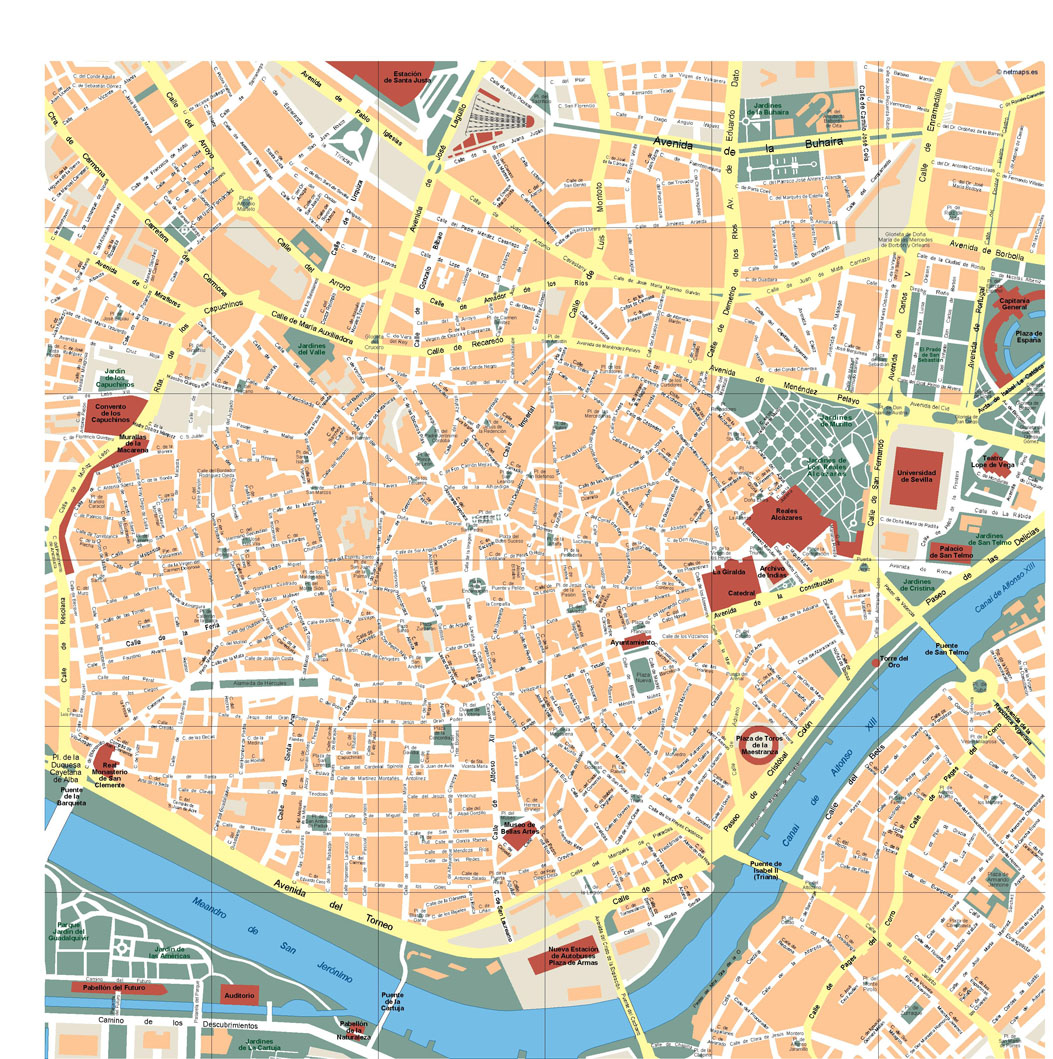 Sevilla Illustrator eps map vector