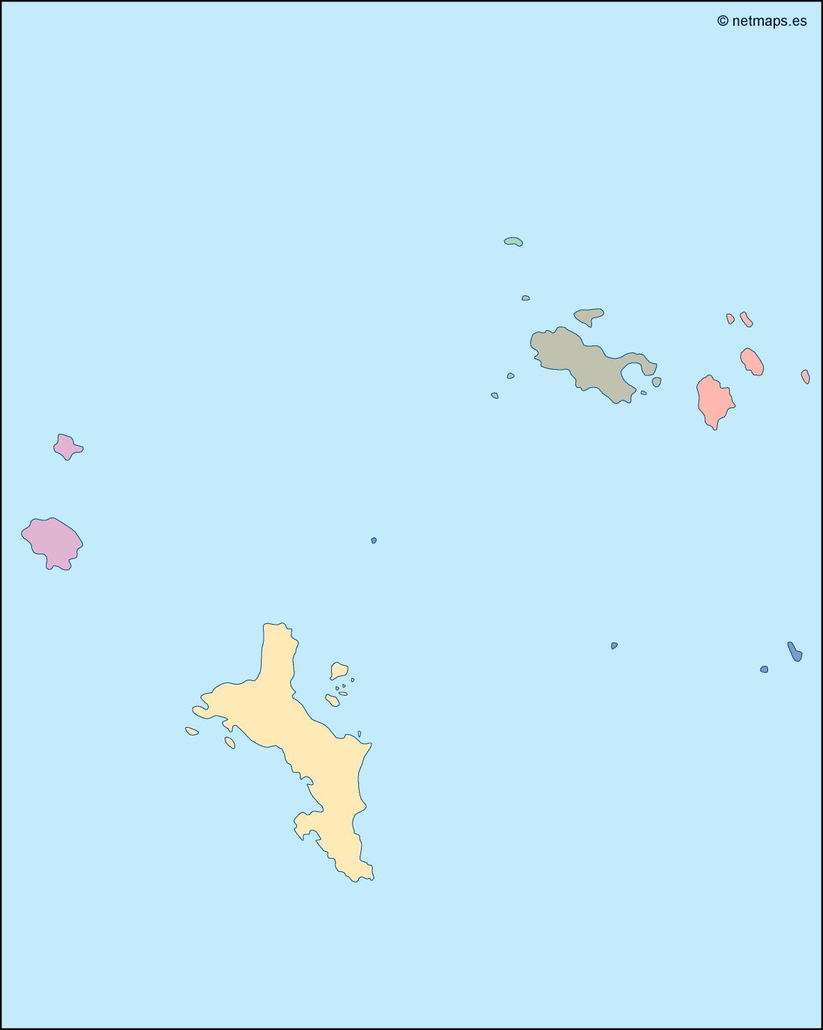 Seychelles blind eps map vector