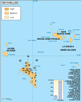 Seychelles economic eps map vector