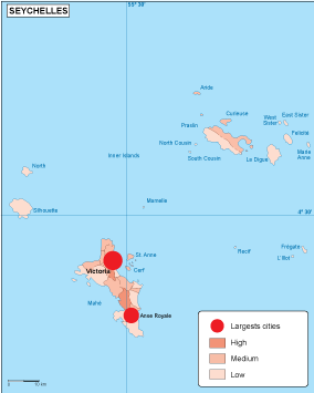 Seychelles population eps map vector