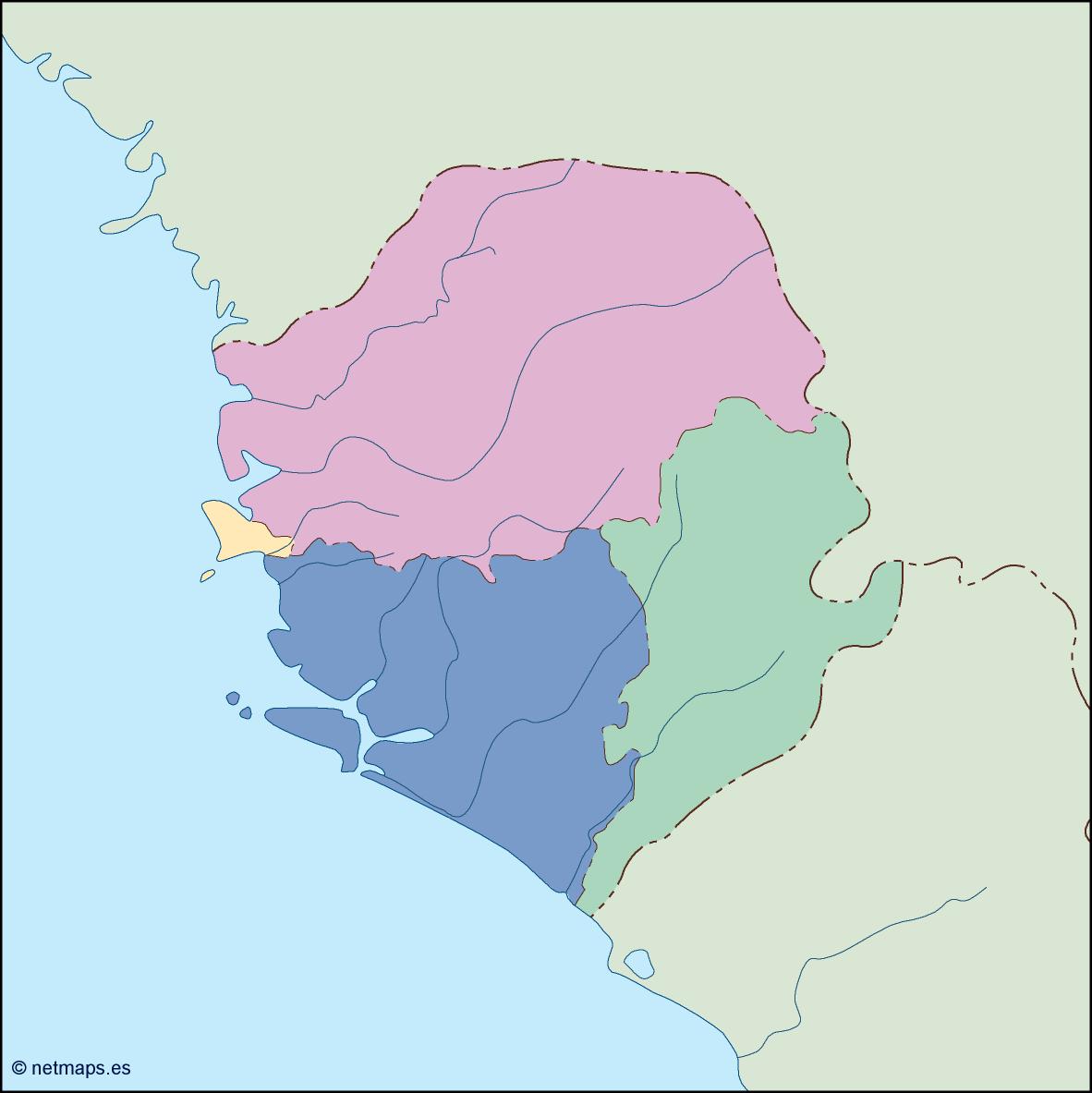 Sierra leone blind eps map vector