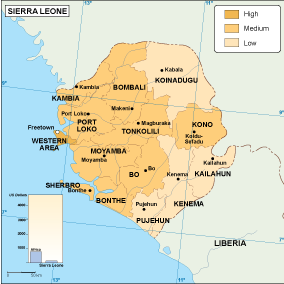Sierra Leone economic eps map vector