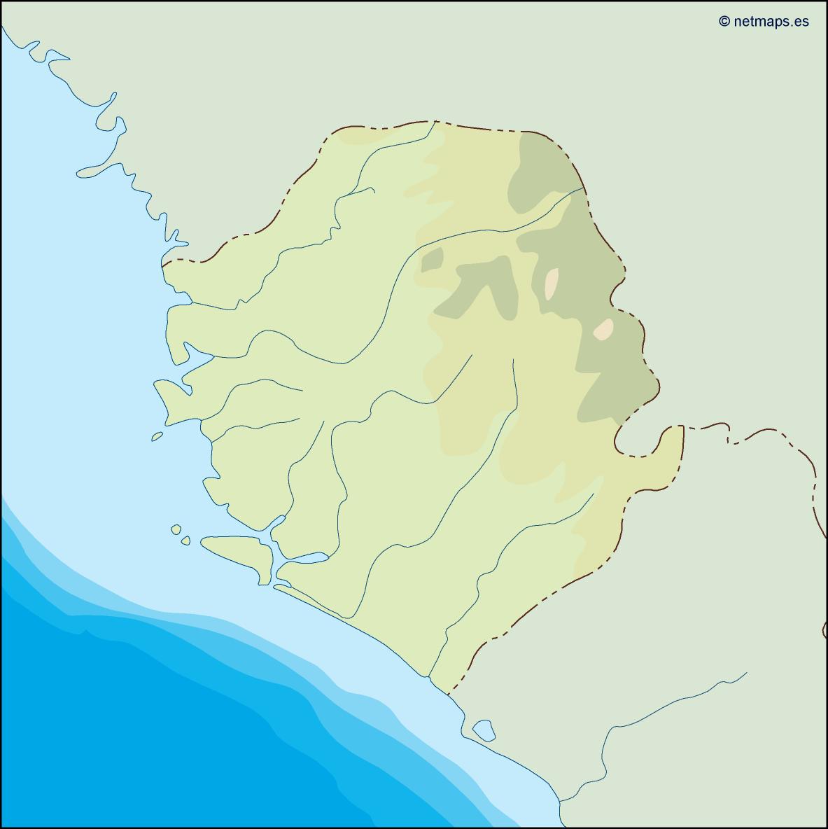 Sierra leone illustrator eps map vector