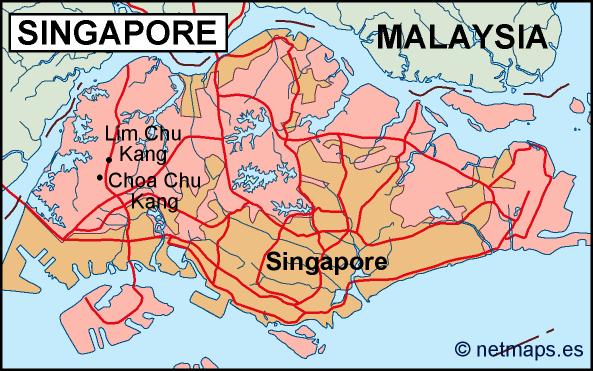 Singapore political eps map vector