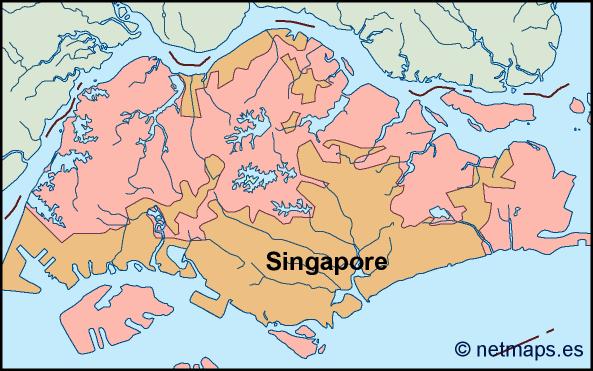 Singapore eps map vector