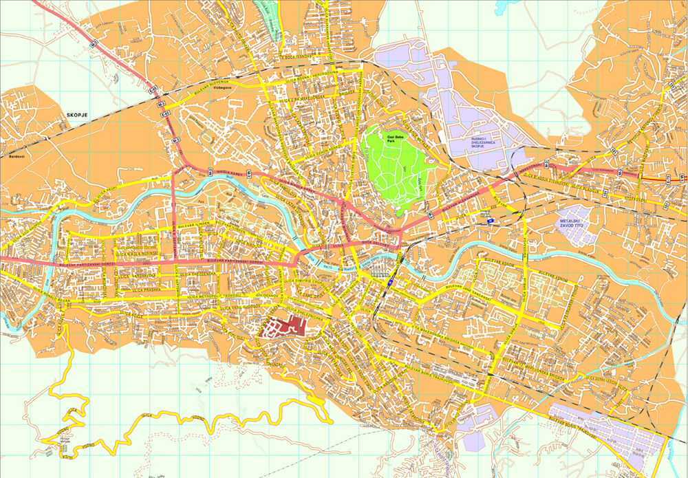 Skopje eps map vector