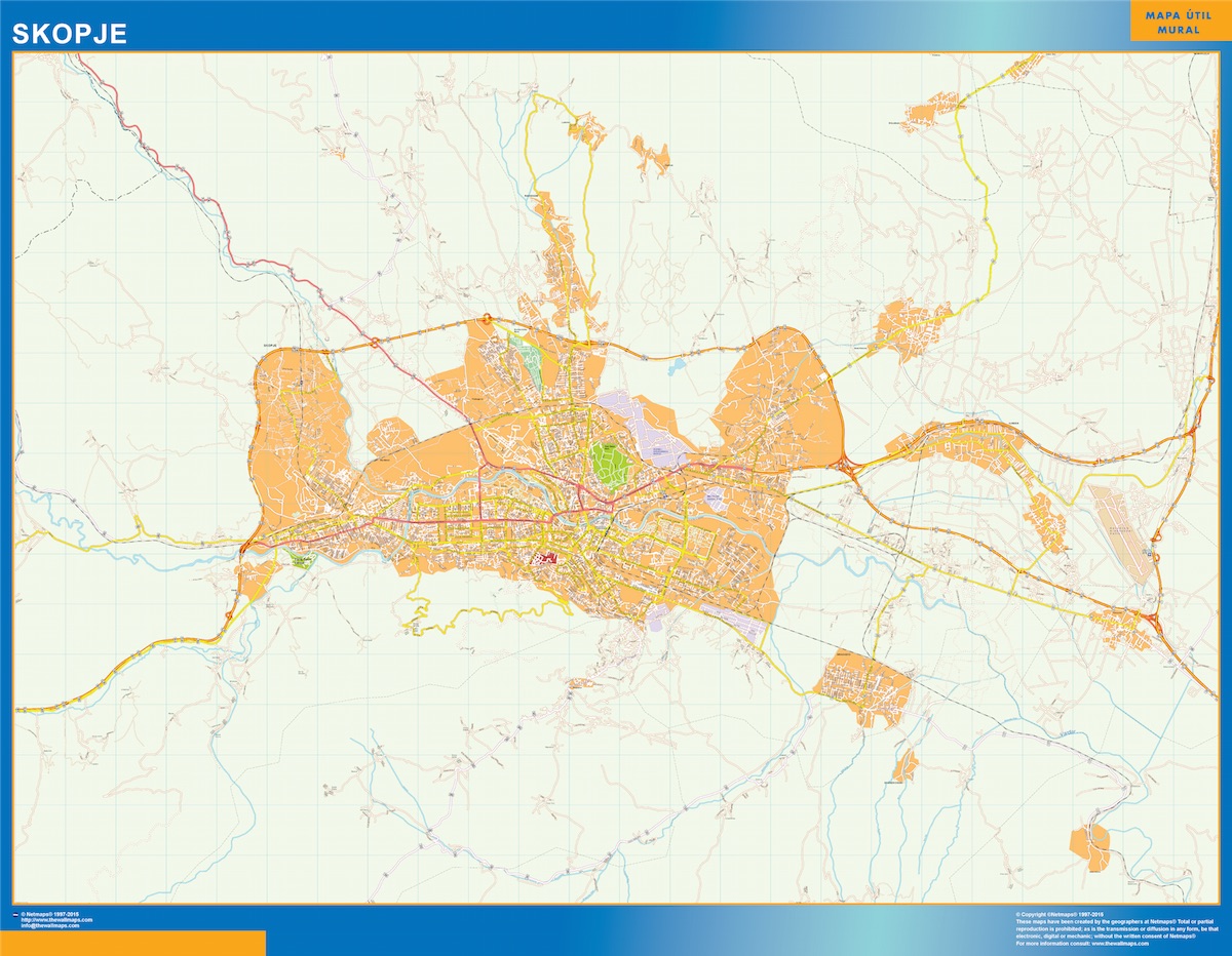 Skopje eps map vector