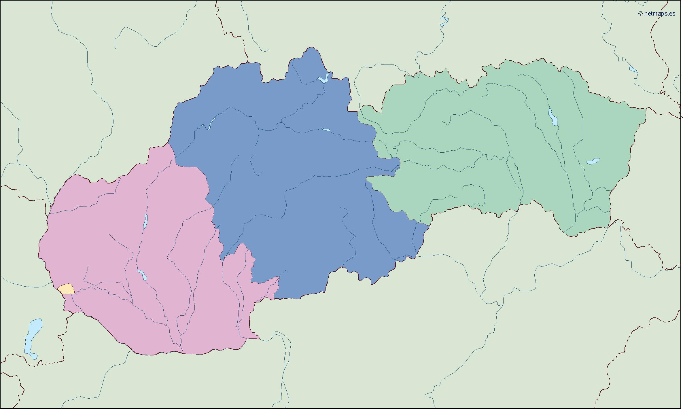 Slovakia blind eps map vector