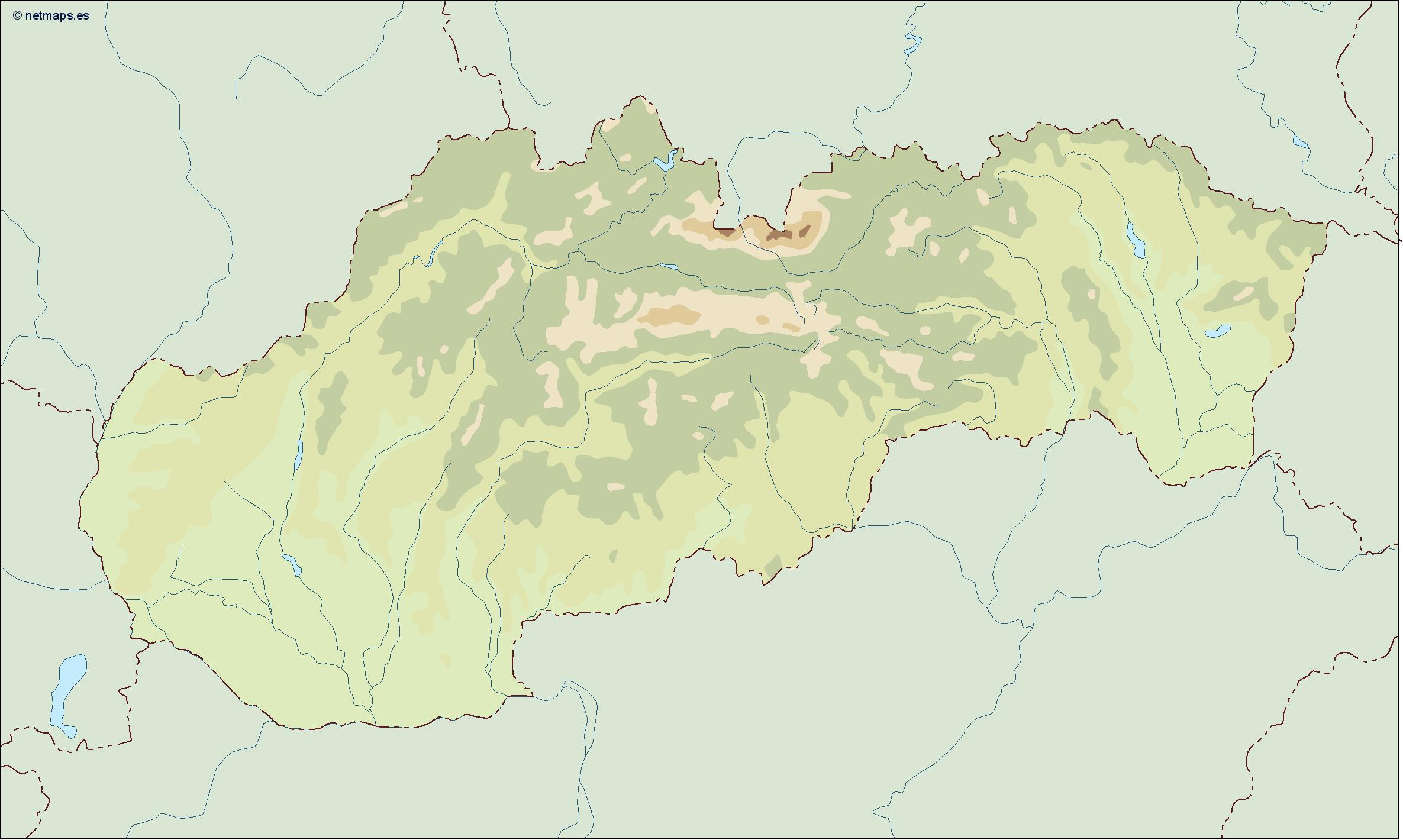 Slovakia illustrator eps map vector
