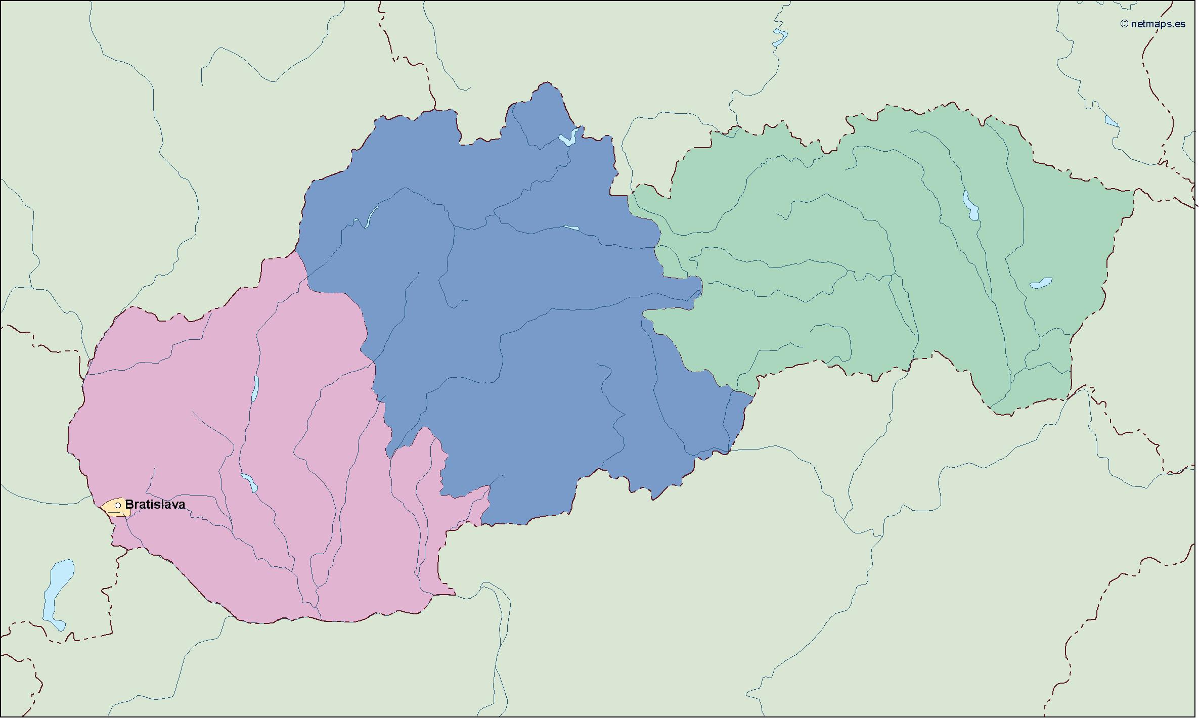 Slovakia eps map vector
