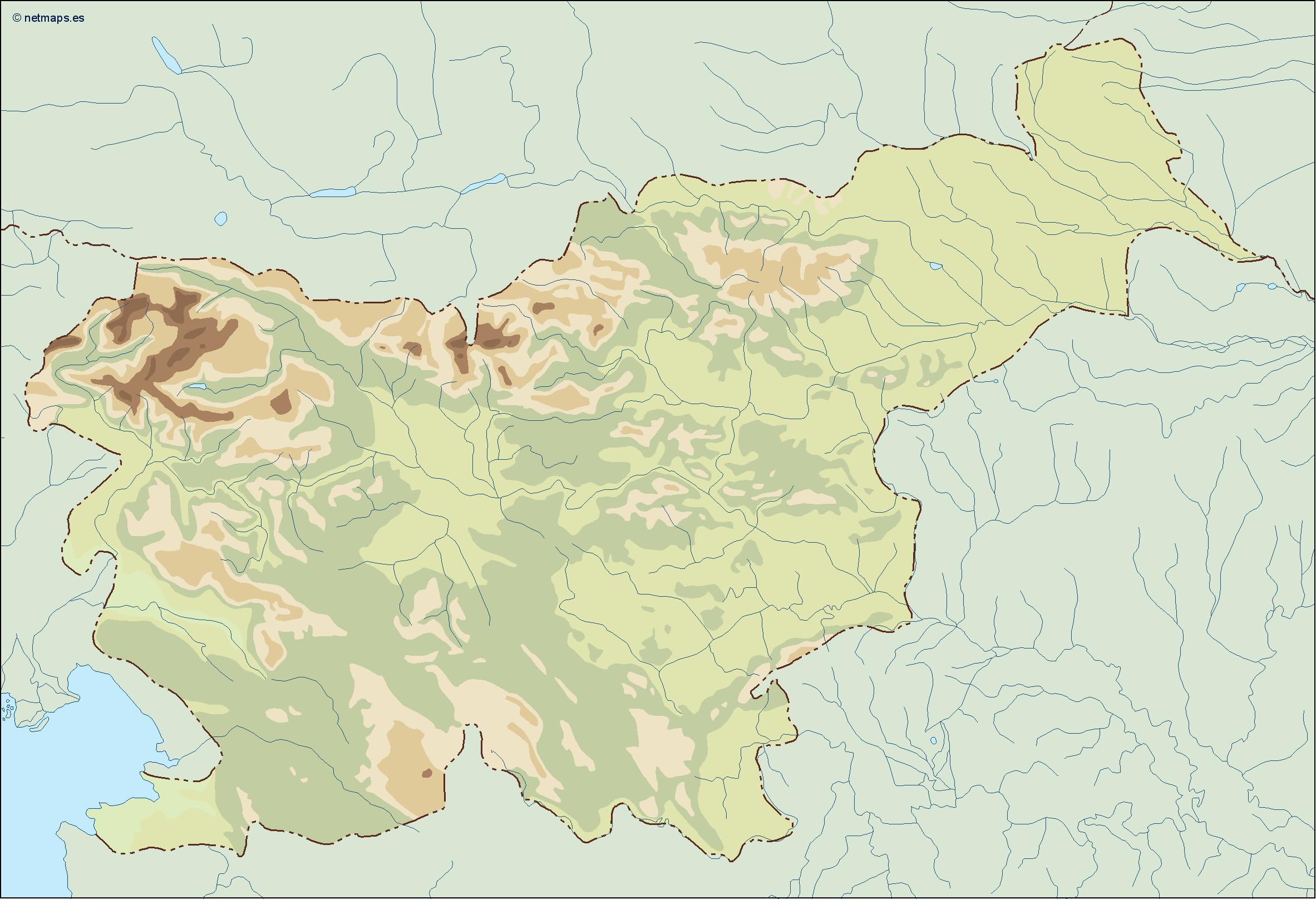 Slovenia illustrator eps map vector