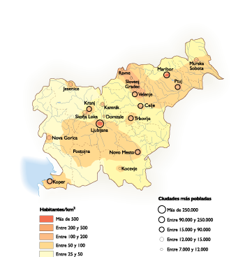Slovenia Population eps map vector