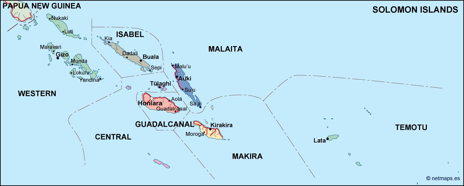 Solomon political eps map vector
