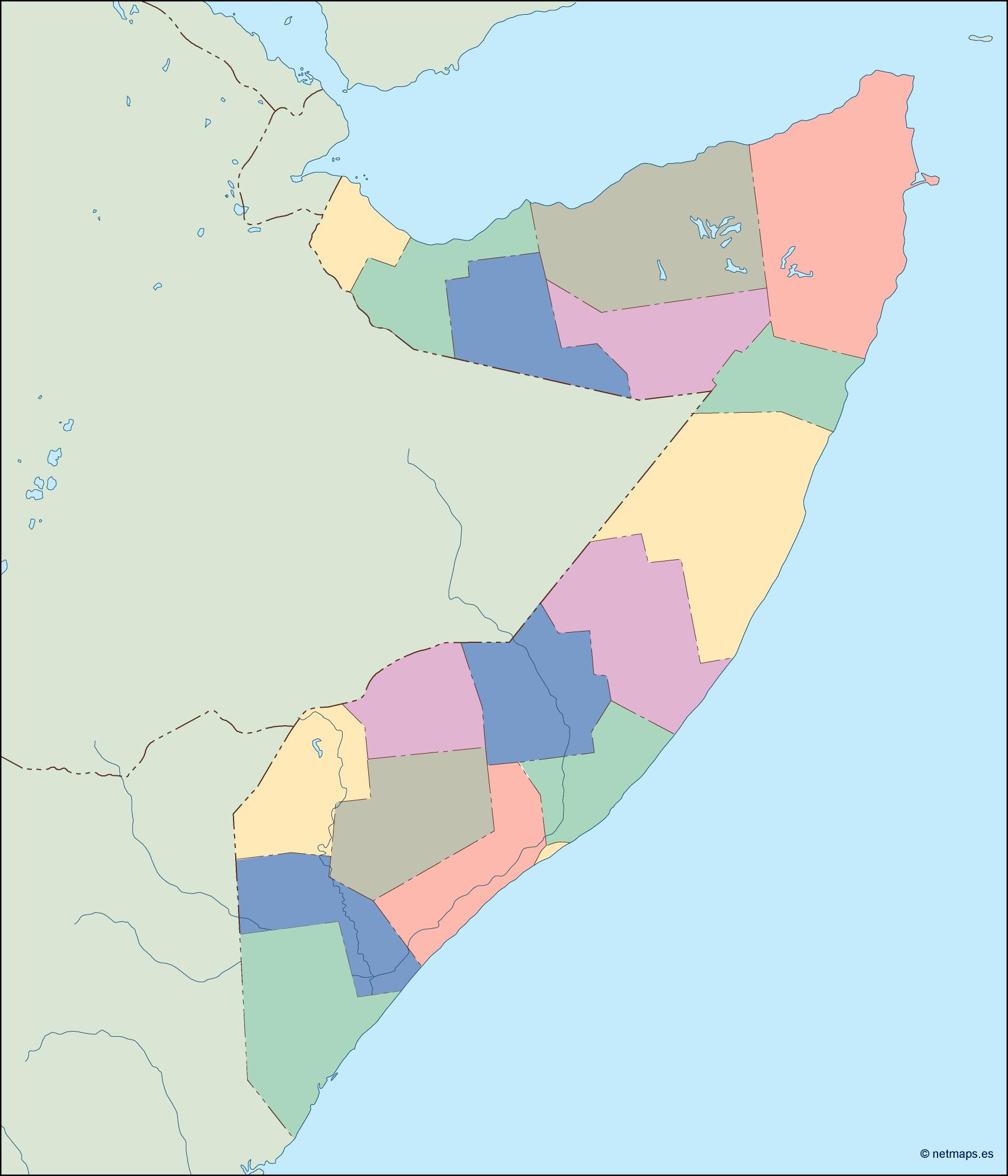 Somalia blind eps map vector