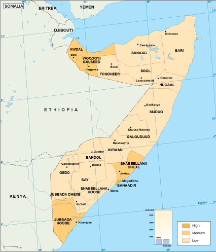 Somalia economic eps map vector