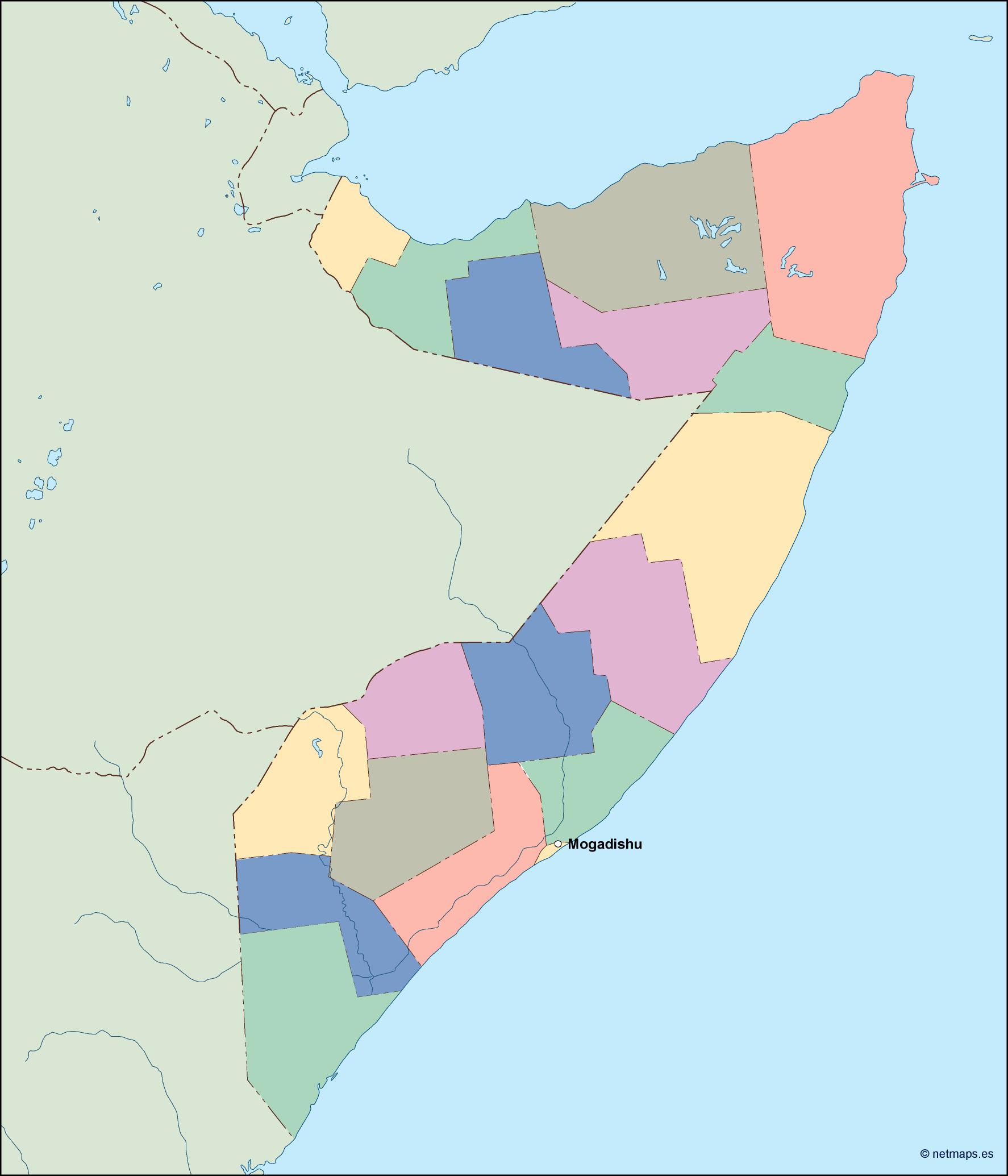 Somalia eps map vector
