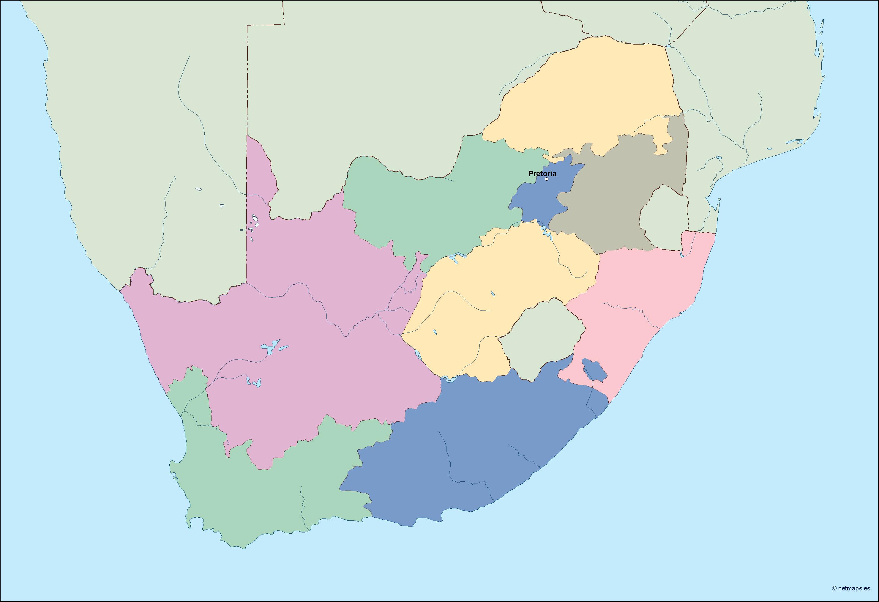 South africa eps map vector