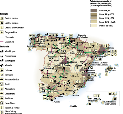 Spain Economic eps map vector
