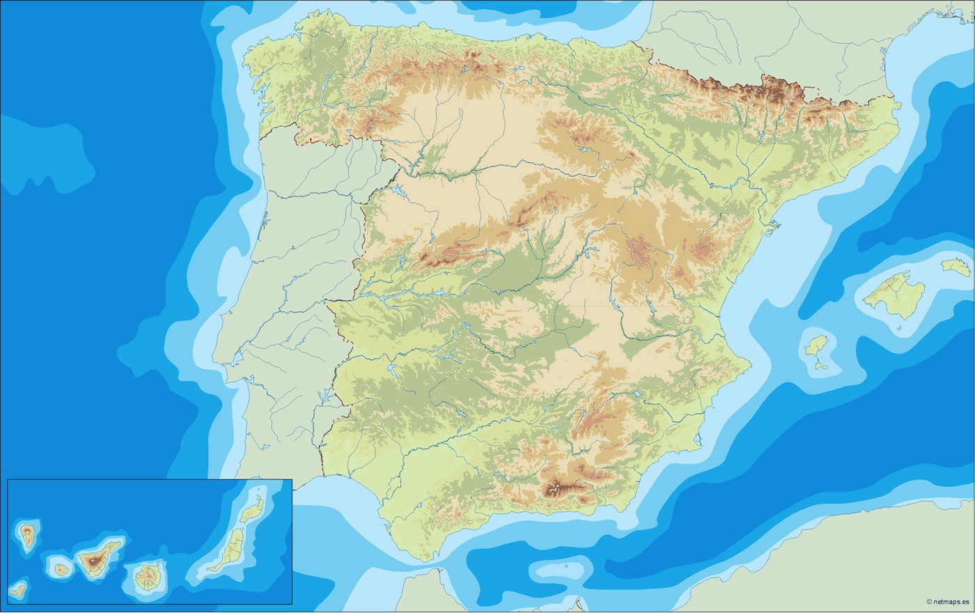 Spain illustrator eps map vector