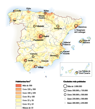 Spain Population eps map vector