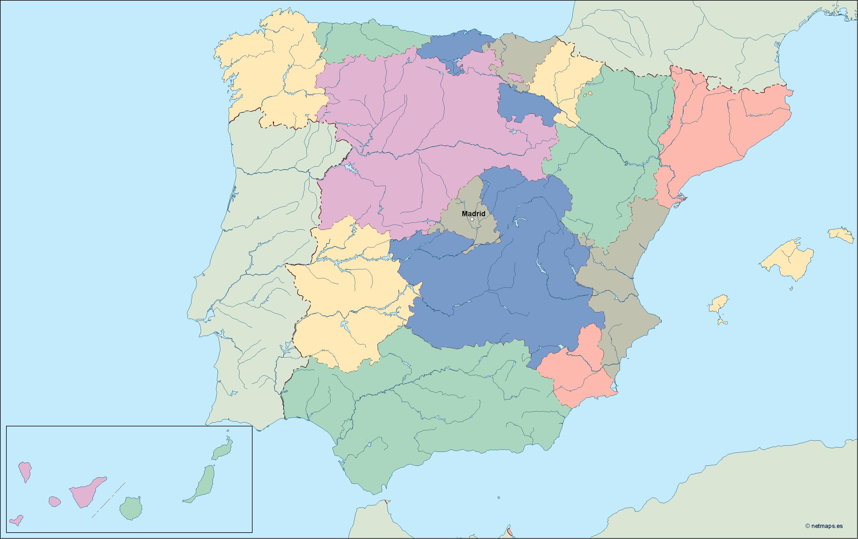 Spain eps map vector