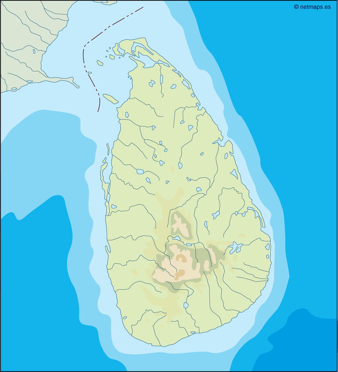 Srilanka illustrator eps map vector