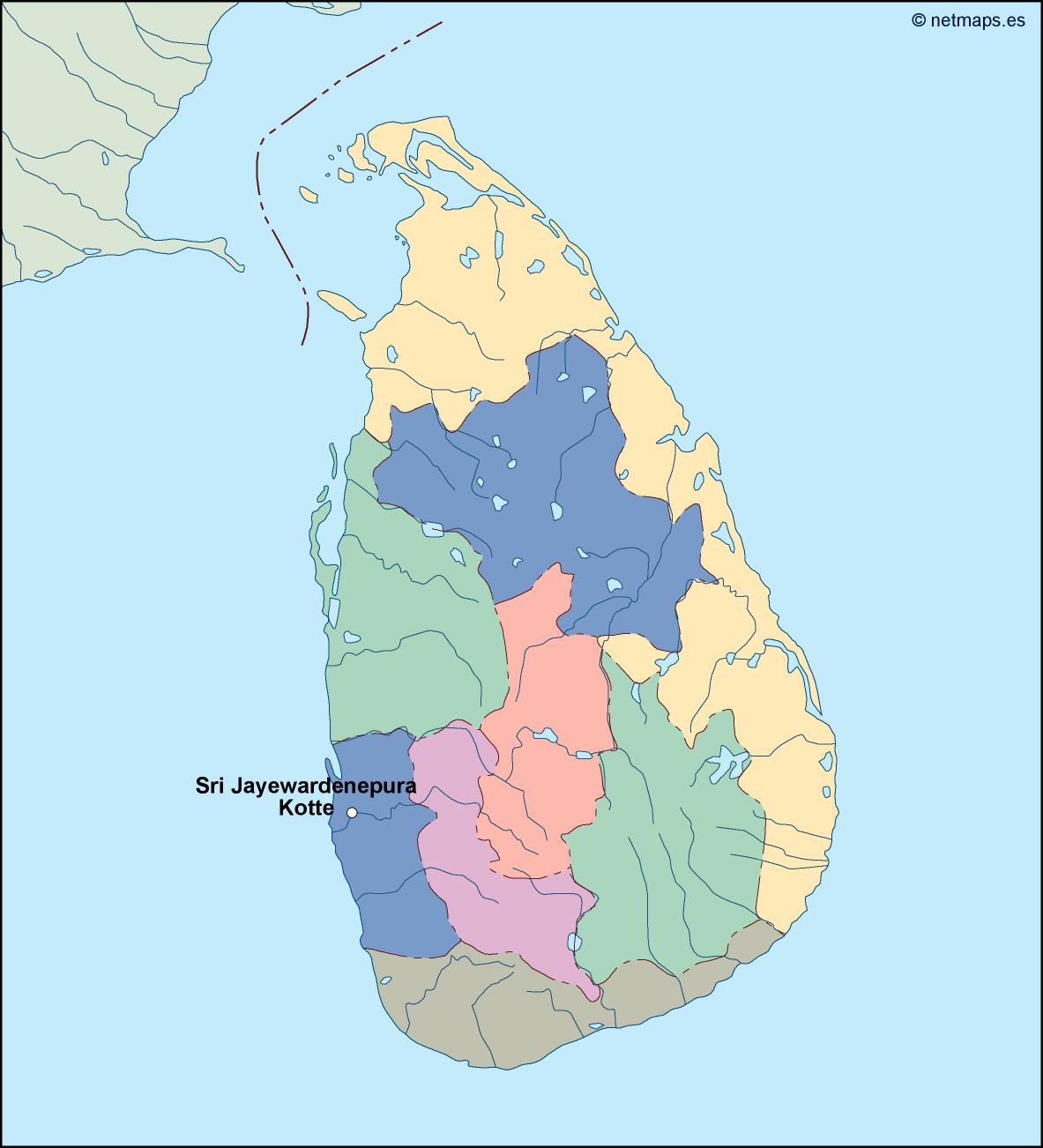 Srilanka eps map vector