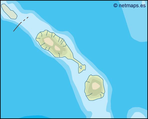 St kitts and nevis illustrator eps map vector