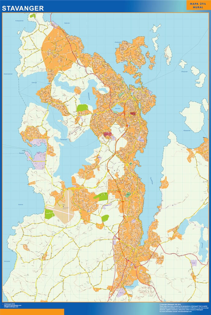Stavanger kart eps illustrator