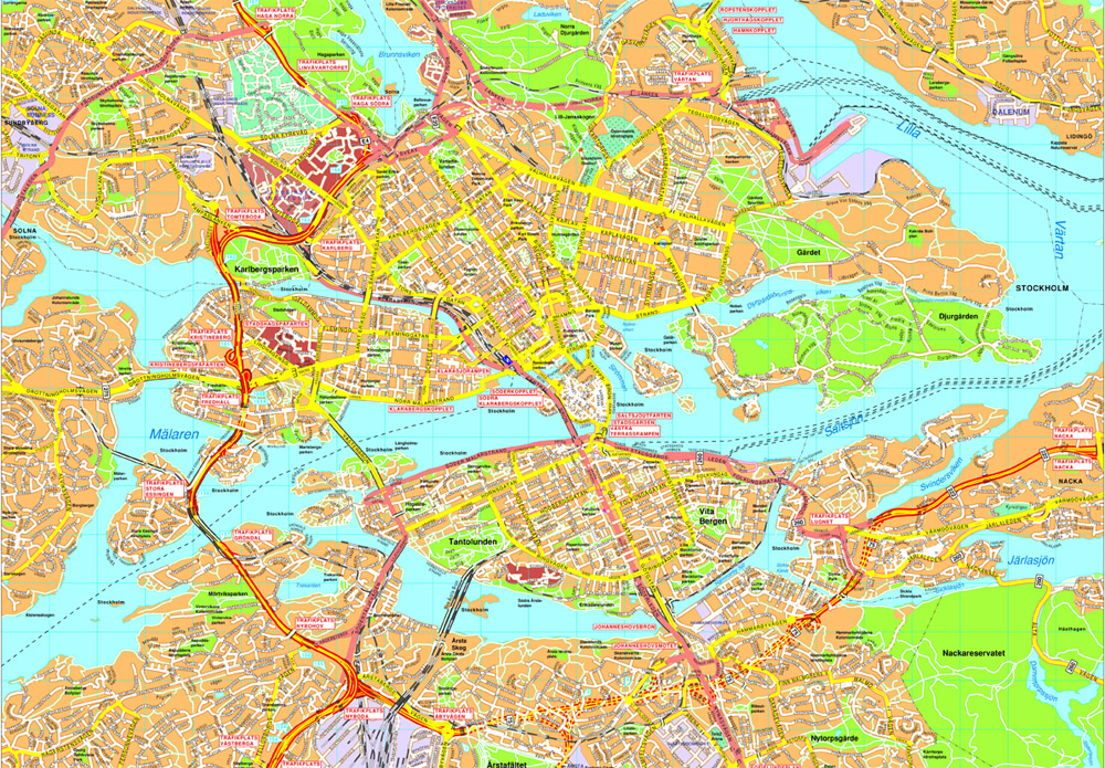 Stockholm eps map vector