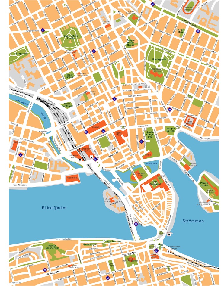 Stockholm eps illustrator vector map