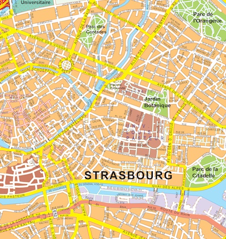 Strasbourg eps map vector