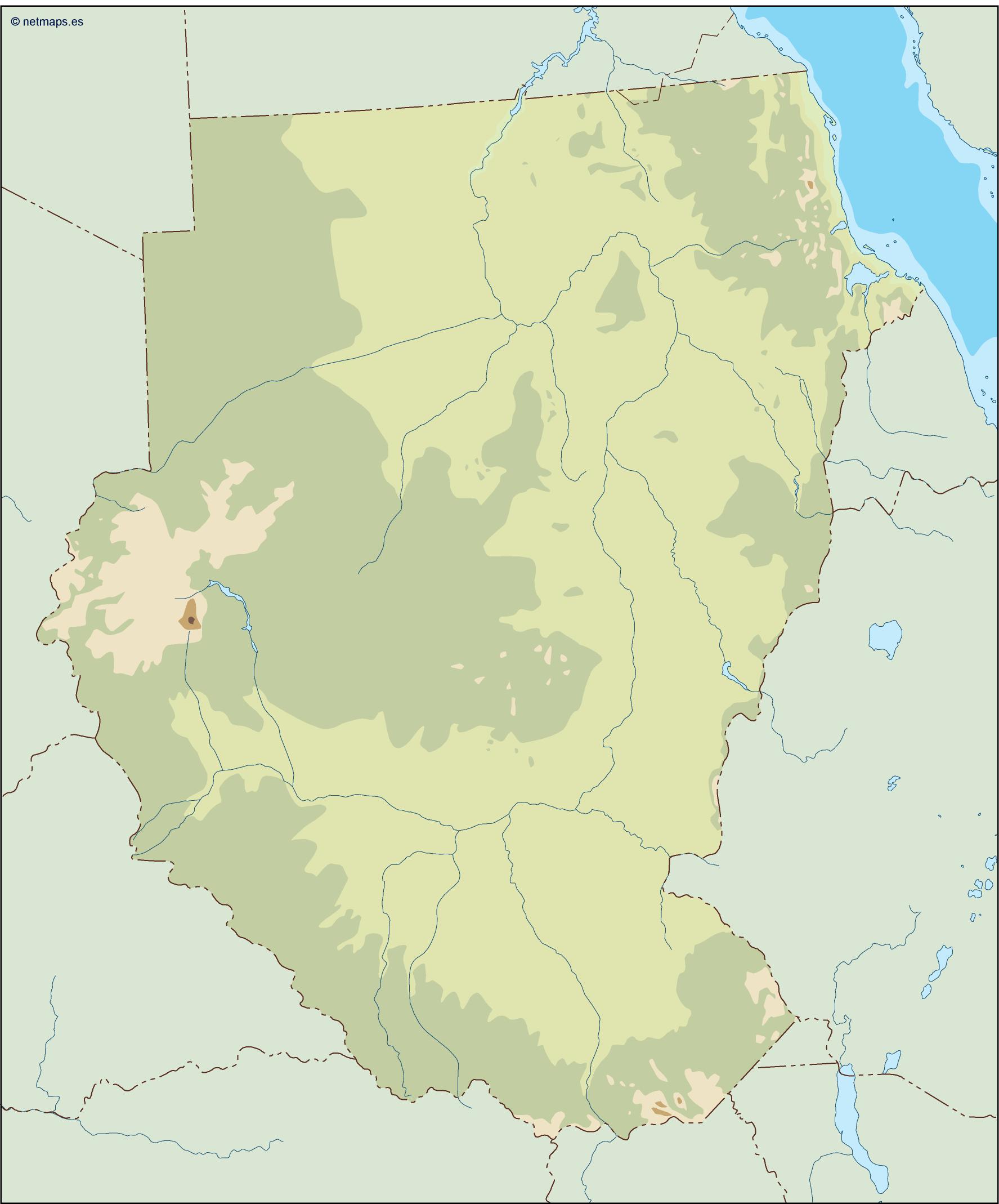 Sudan illustrator eps map vector