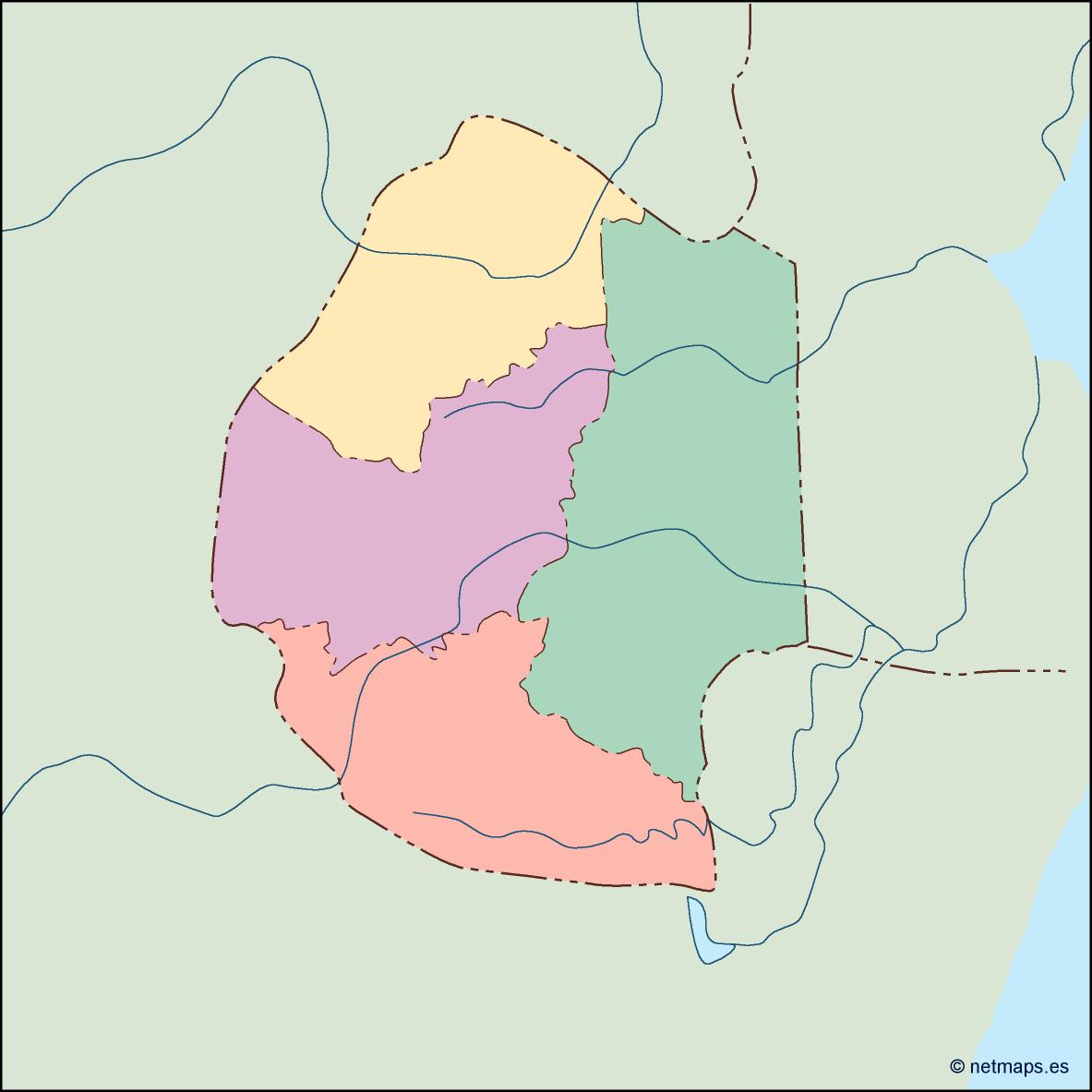 Swaziland blind eps map vector
