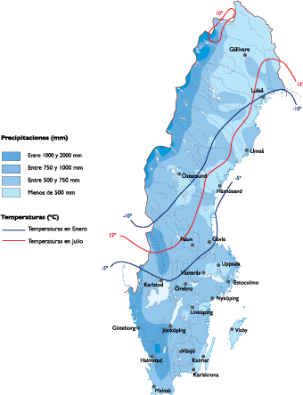 Sweden Climate eps map vector