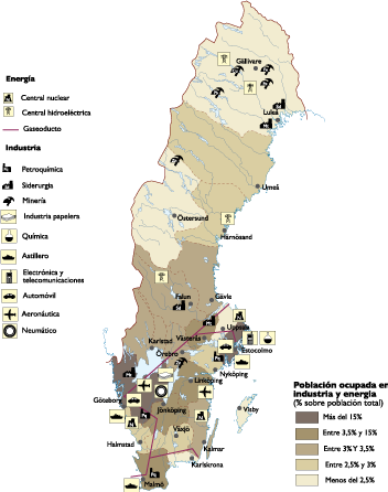 Sweden Economic eps map vector