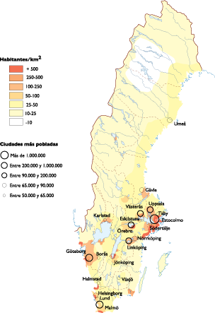 Sweden Population eps map vector