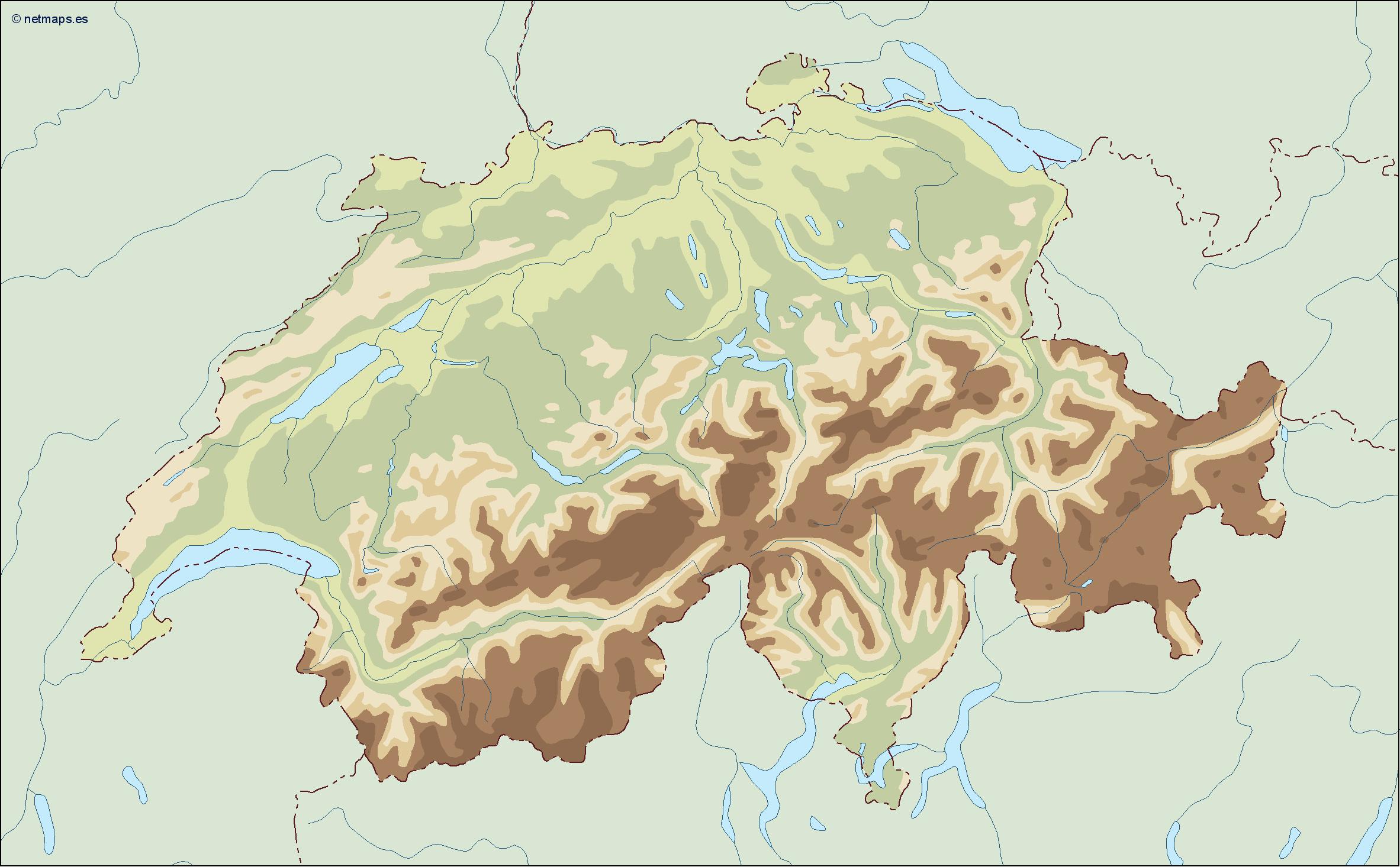 Switzerland illustrator eps map vector