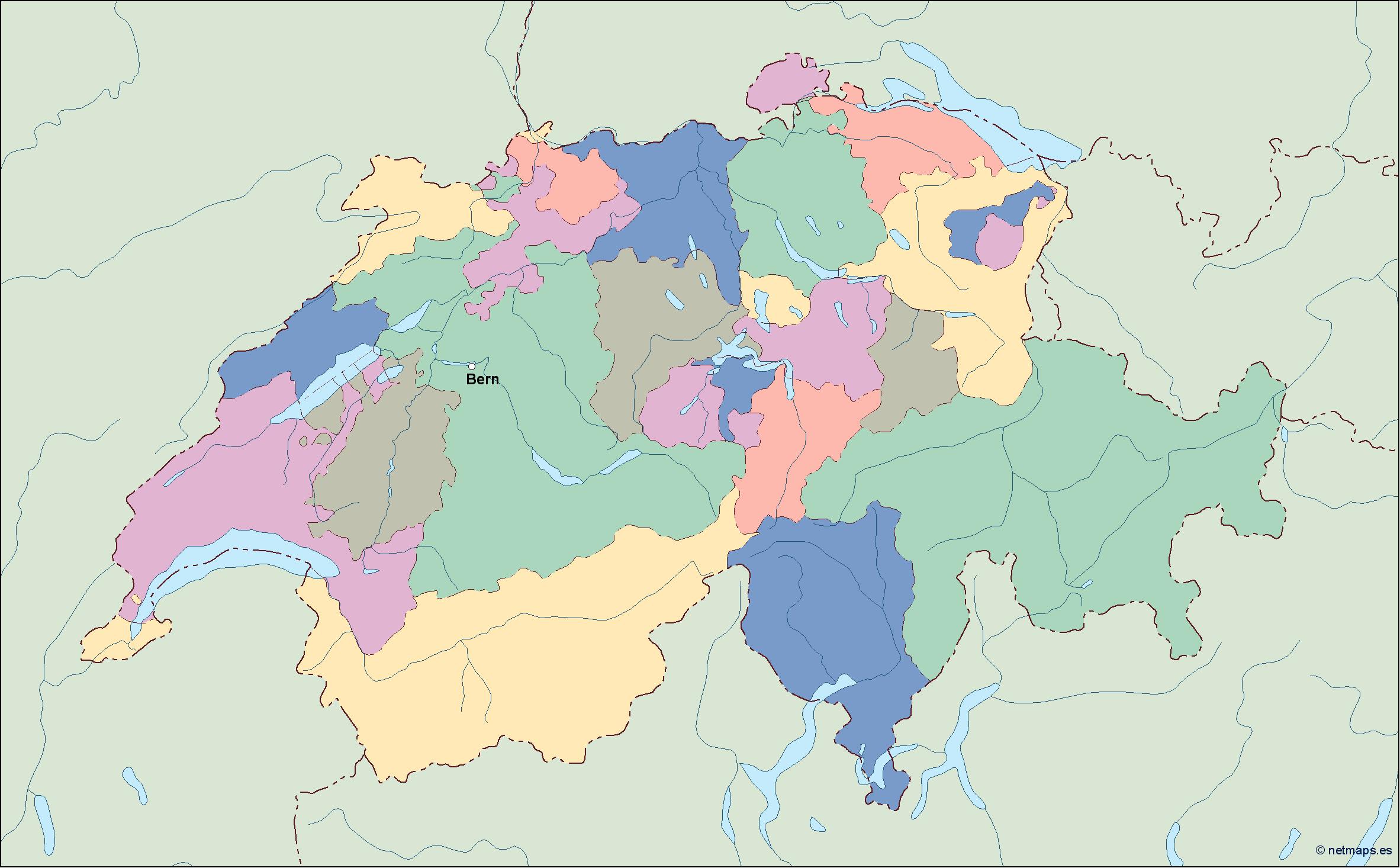 Switzerland eps map vector