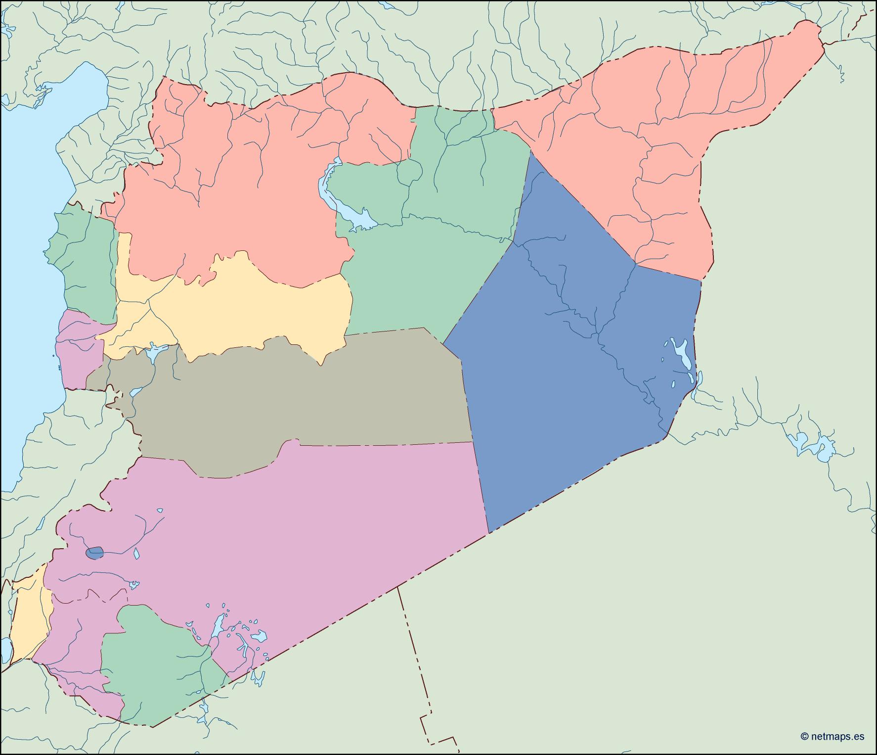 Syria blind eps map vector