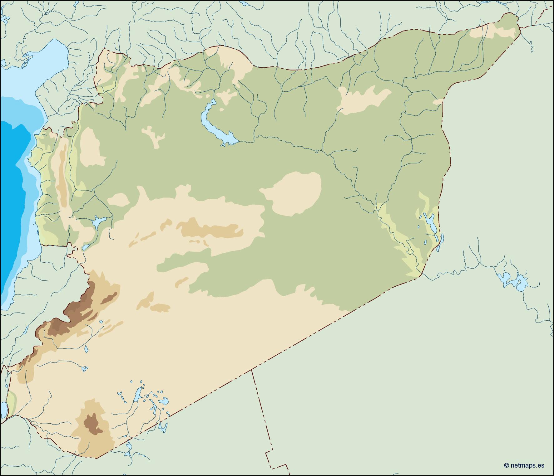 Syria illustrator eps map vector