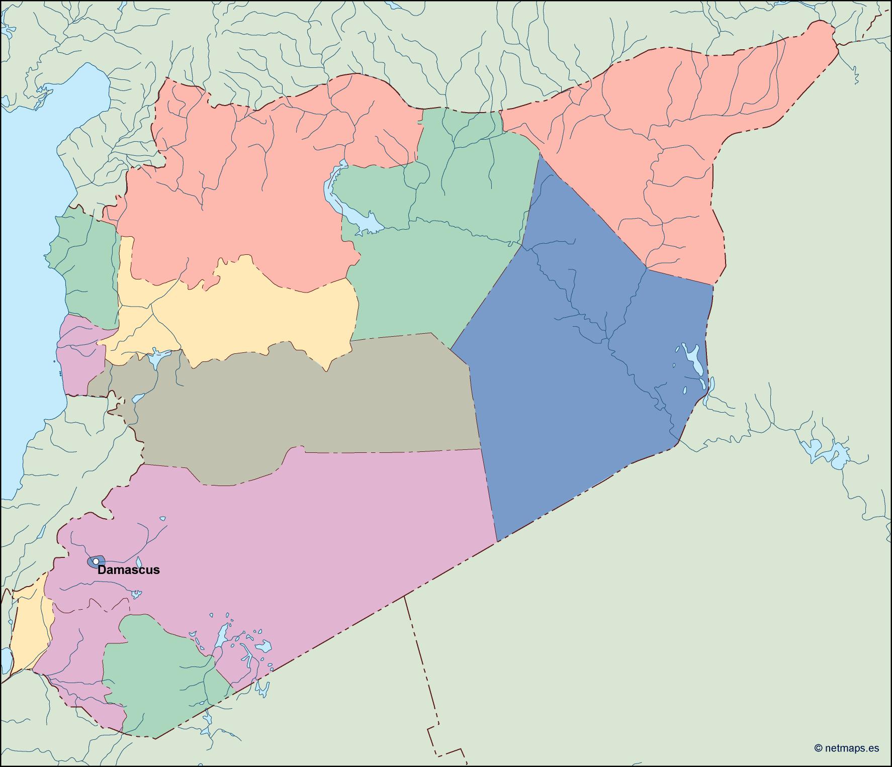 Syria eps map vector