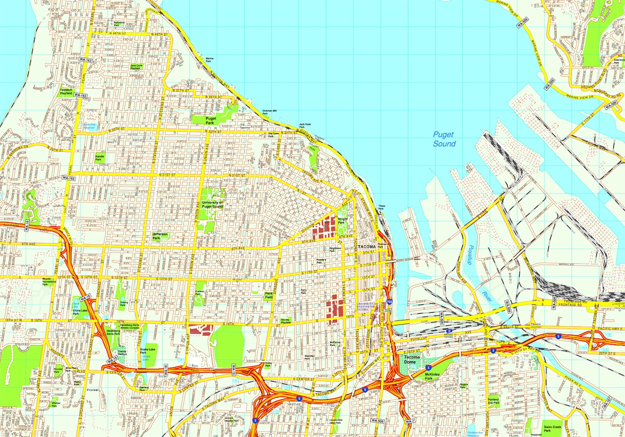 Tacoma eps map vector