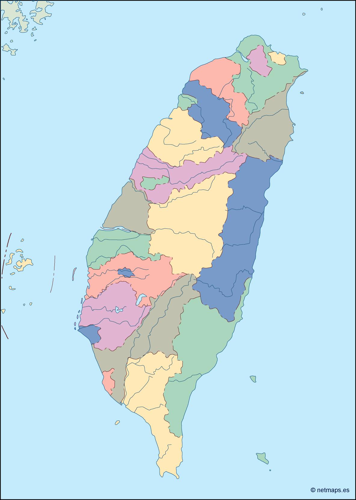 Taiwan blind eps map vector